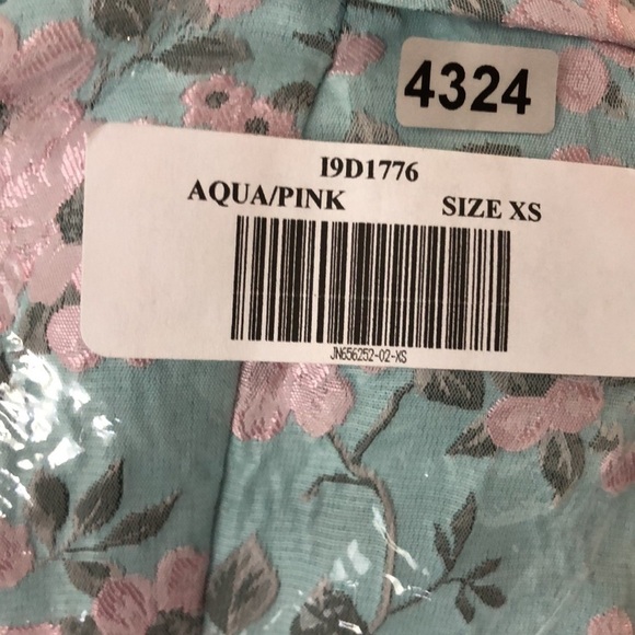 Lulus Favorite Song Dress Blue Floral Jacquard Off The Shoulder Mini NWT XS - Picture 10 of 10